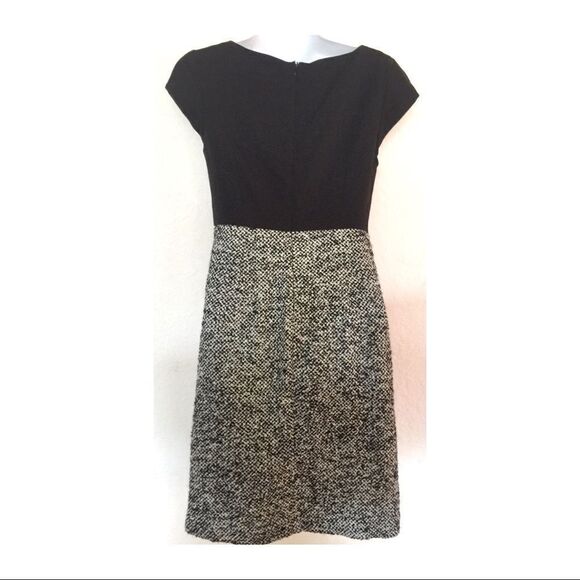 Kensie Gray Black Tweed Embellished Sheath Dress - Picture 2 of 4